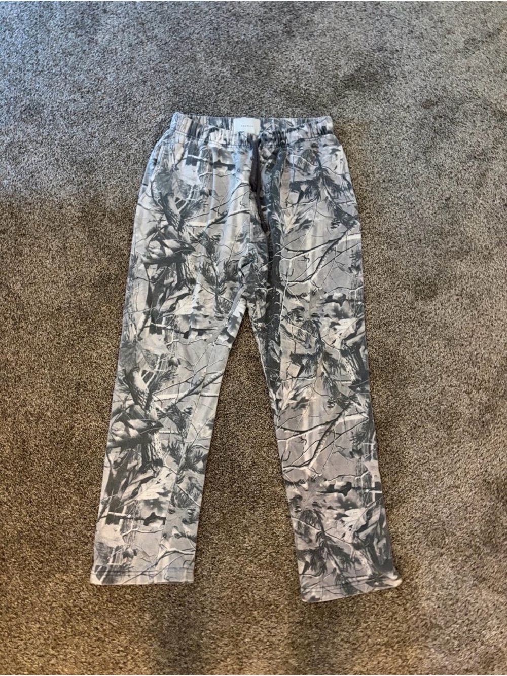 PacSun Men's Gray & White Camouflage Joggers